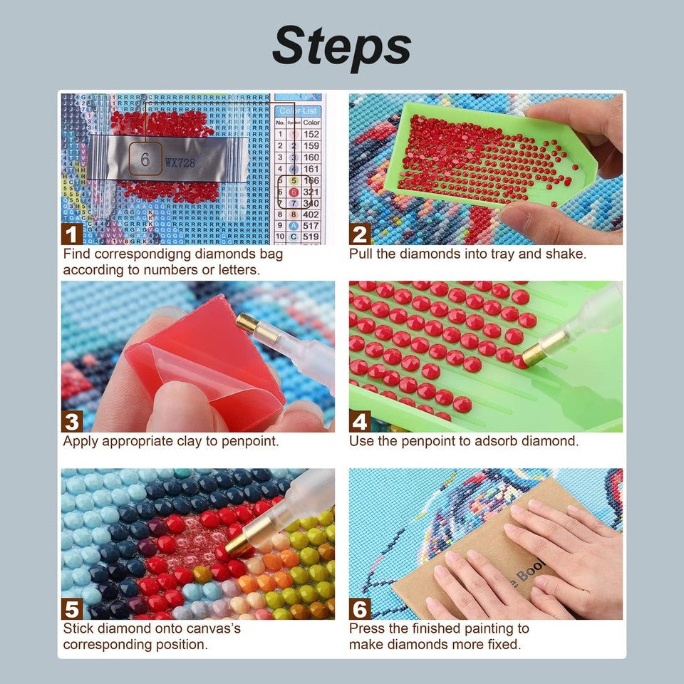 new Stalente Diamond Painting Kits for Adults, Cardinal 5D DIY White, Red STALENTE - KOEEK