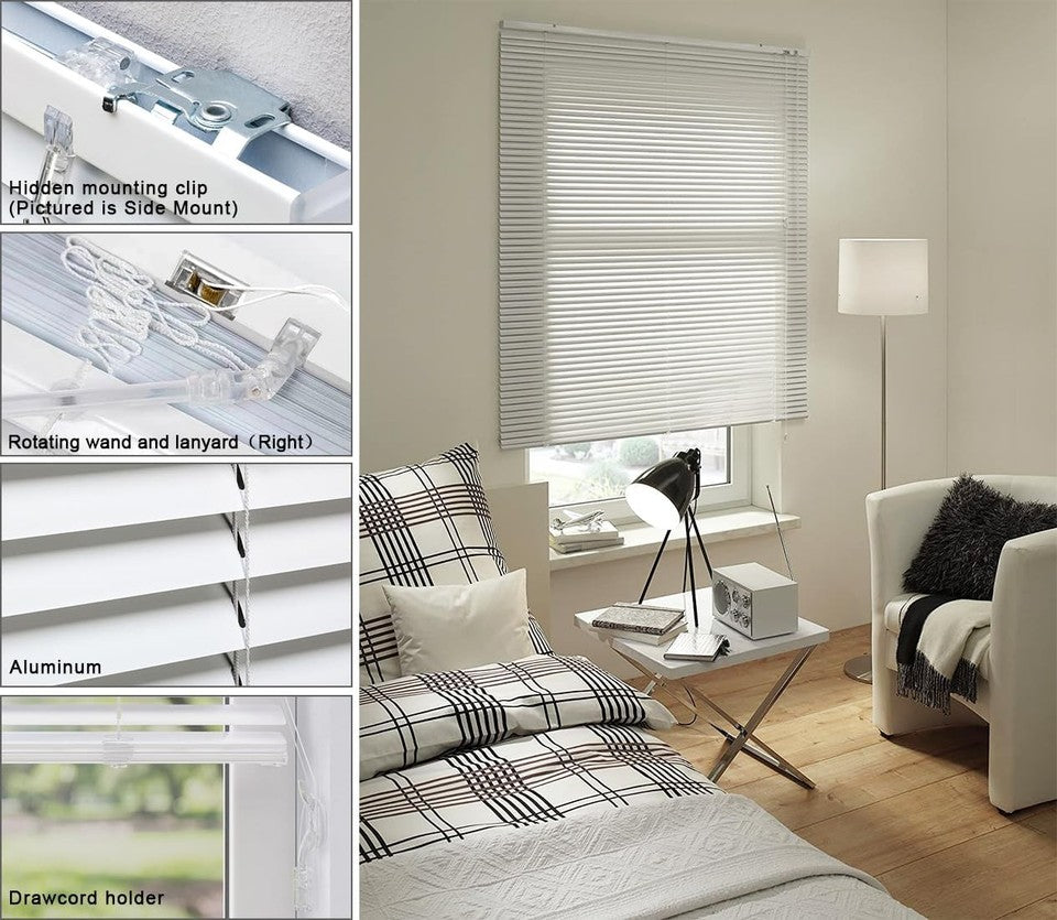 new YIIBAII Mini Blinds Suitable for 20" W x 64" H Windows 1" 20"W x 64"H, White YIIBAII - KOEEK