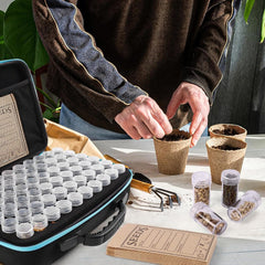 new 60 Slots Seed Storage Organizer with 20 Envelopes, Sturdy Black-60 slot 07FC0E-D4 - KOEEK