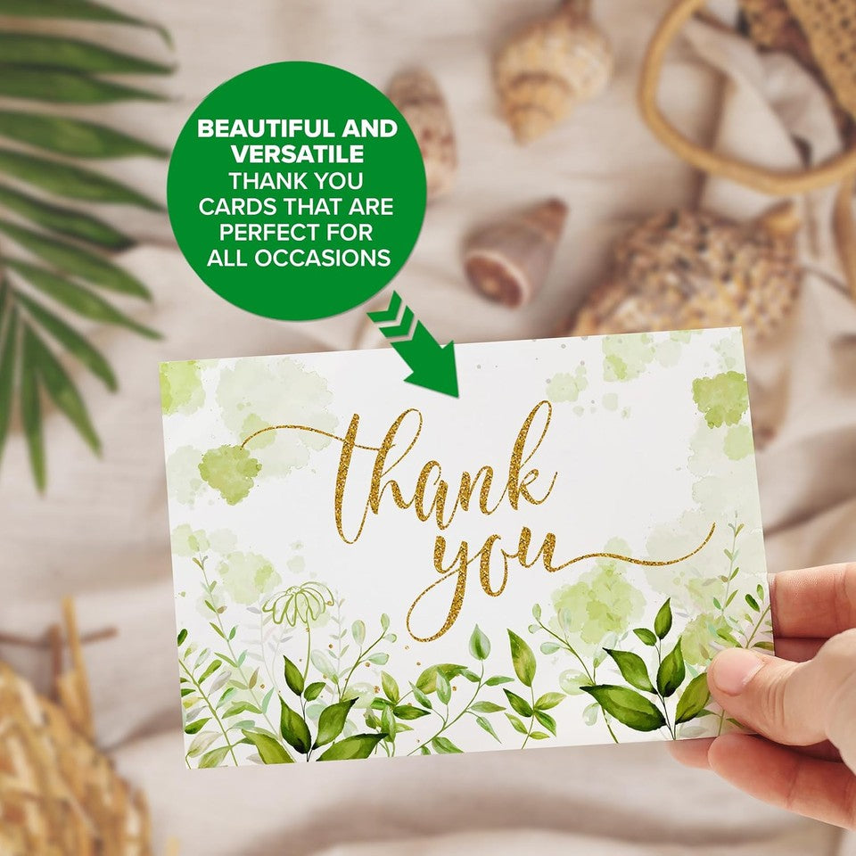 new Decorably 24 Pack Glittery 6x4in Assorted Thank You Cards with Glitter DECORABLY - KOEEK