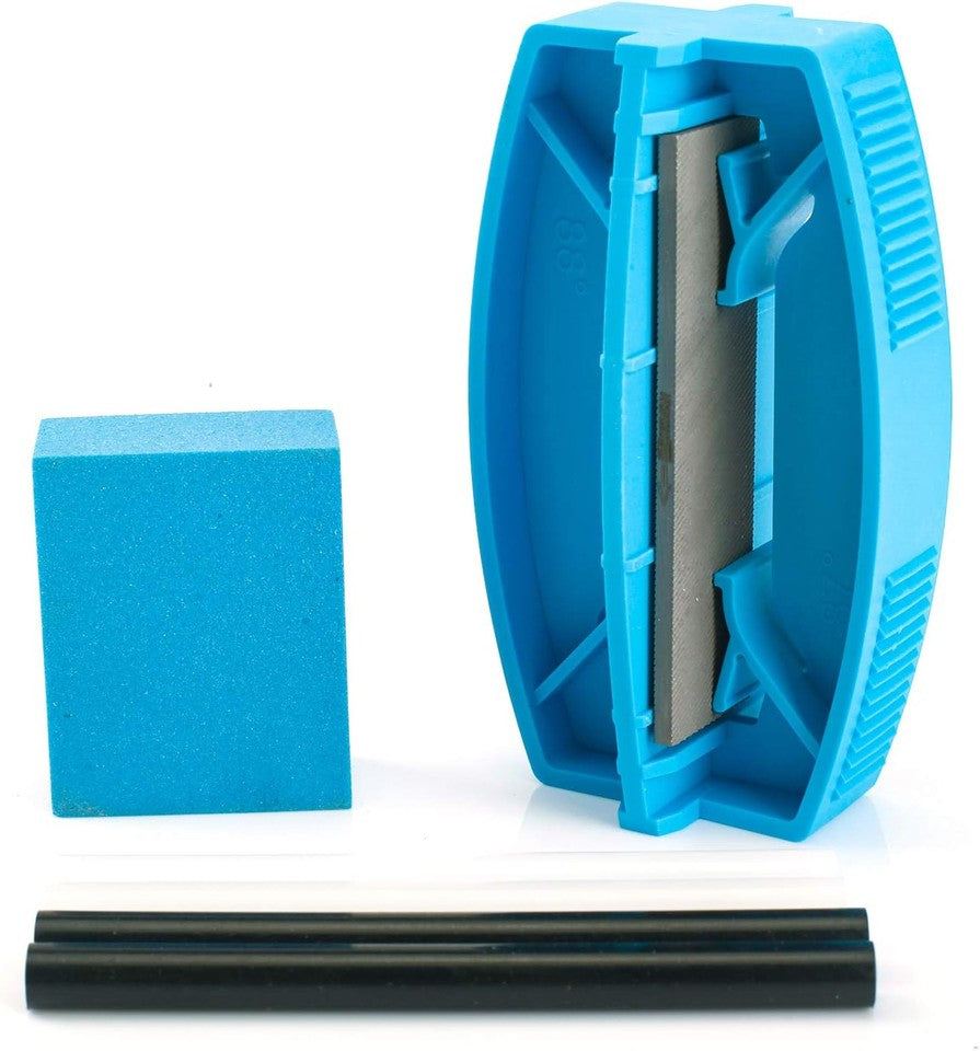 new XCMAN Complete Ski Snowboard Side Edge Sharpener Care Tuner Kit with Blue XCMAN - KOEEK