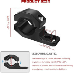 new 4PCS Motorcycle Light Bar Mounts 0.75", 1", 1.25", LED Off 4 Pieces, Black 07FC0E-D4 - KOEEK