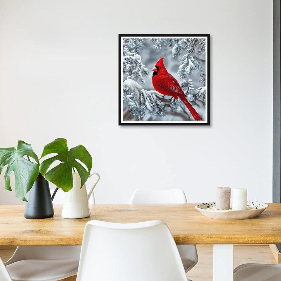 new Stalente Diamond Painting Kits for Adults, Cardinal 5D DIY White, Red STALENTE - KOEEK