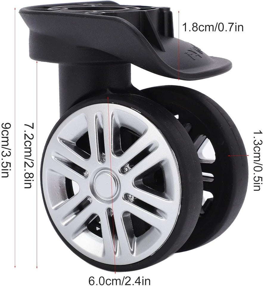 new 1 Pair Luggage Suitcase Wheels, Trunk Wheel Spare Part defult 07FC0E-D4 - KOEEK