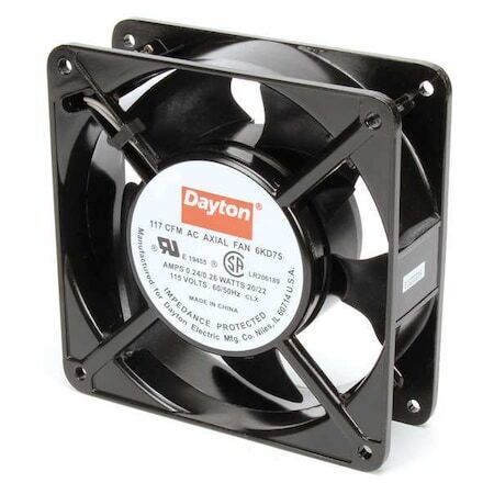 Dayton 6Kd75 Square Axial Fan, 115V AC, 1 Phase, 117 CFM