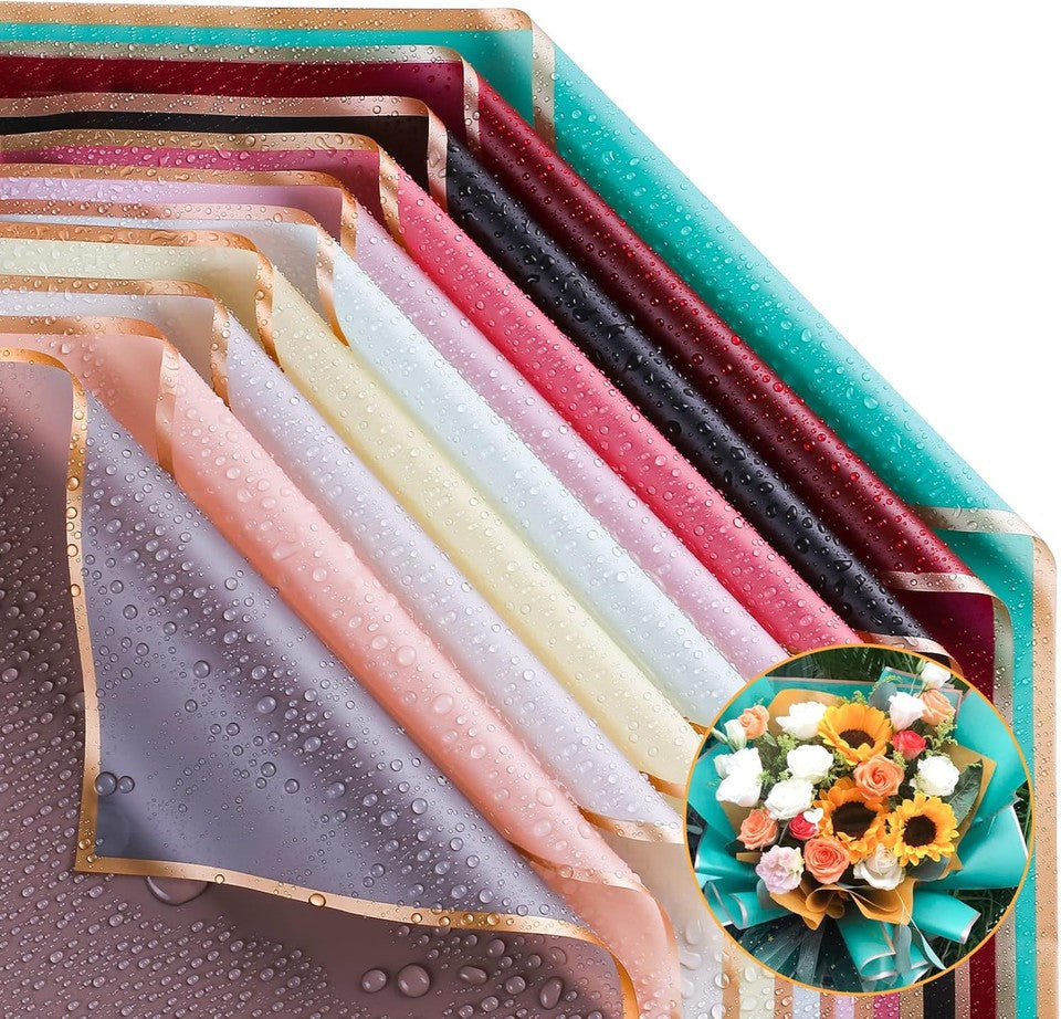 new FUSHENMU 20 Sheets Flower Wrapping Paper Bouquet Mixed Color FUSHENMU - KOEEK