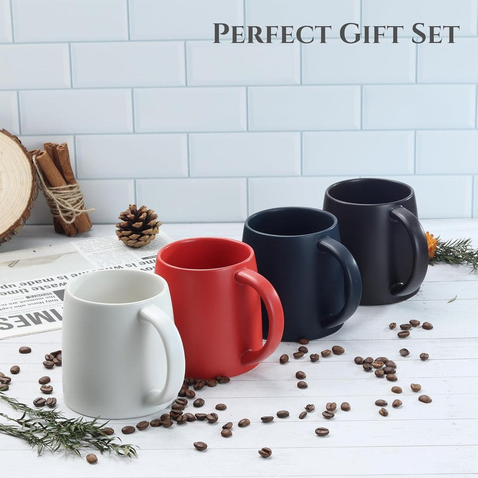 new Classic Mug, 14 oz Large Coffee Mug with Handle, 1 Pack, Sliding Lid: Red 07FC0E-D4 - KOEEK