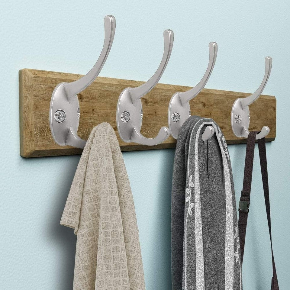 new IBosins 12 Pack Silver Coat Hooks Wall Mounted with 24 Screws Retro IBOSINS - KOEEK