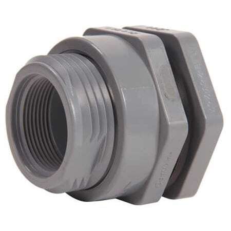 new Hayward Flow Control Bfas2030cfs Bulkhead Fitting, 3", Cpvc/Fpm, Socket X Fpt