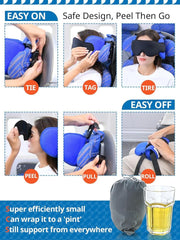 new Travel Pillows for Airplanes, Airplane Pillow 1 Count (Pack of 1), Black 07FC0E-D4 - KOEEK