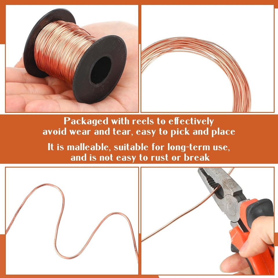 new Therwen 100ft 24 Gauge Copper Wire for Gardening, 100ft, as pictures show THERWEN - KOEEK