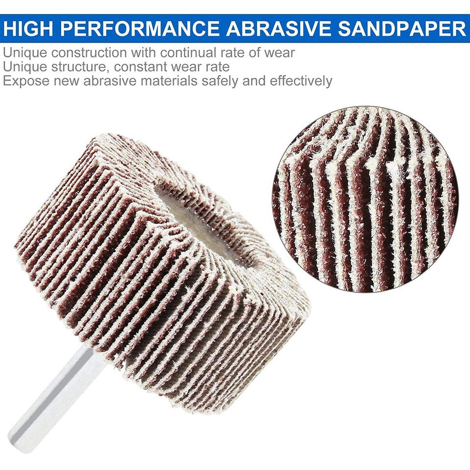new 50 Pack Abrasive Flap Wheel Sande,1" x 1" x Shank Mounted Flap... 07FC0E-D4 - KOEEK