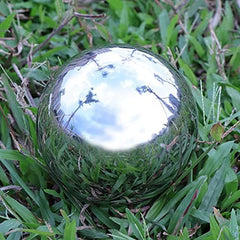 new Kesywale Gazing Balls for Garden, Home Outdoor Hollow Sphere 4 Inch, Silver KESYWALE - KOEEK