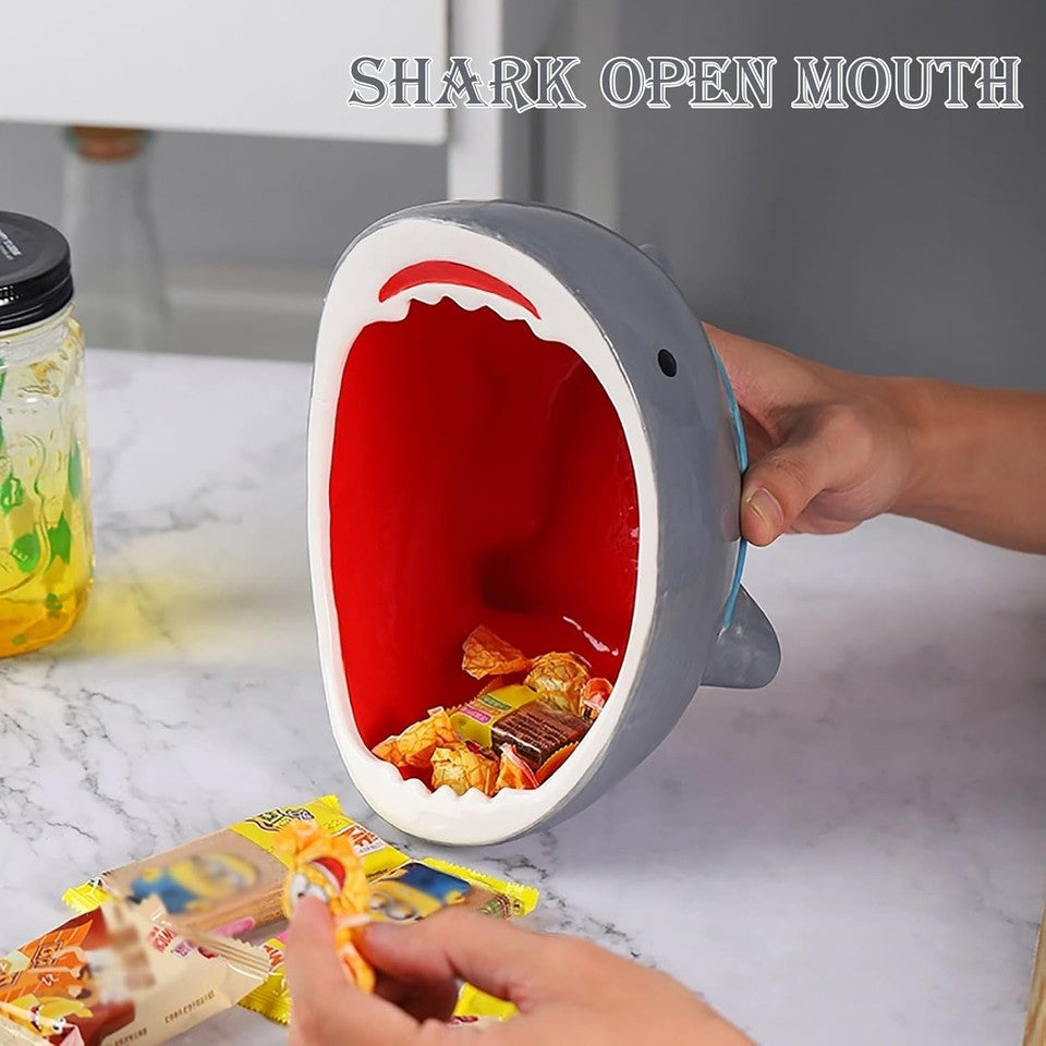 new 40 oz Shark Attack Bowl Cute Candy Popcorn Serving 1200mL, Blue Grey 07FC0E-D4 - KOEEK