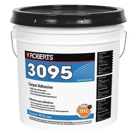 new Roberts 3095-4 Floor Adhesive, 3095 Series, Beige, 4 Gal, Pail koeek - KOEEK