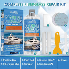 new Marine Fiberglass Repair Kit for Boats, Gel Coat White 07FC0E-D4 - KOEEK