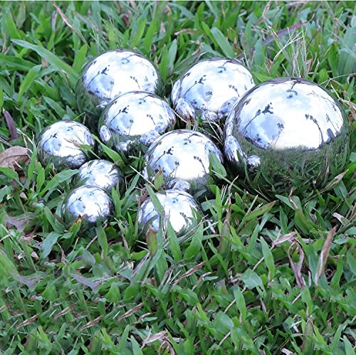 new Kesywale Gazing Balls for Garden, Home Outdoor Hollow Sphere 4 Inch, Silver KESYWALE - KOEEK
