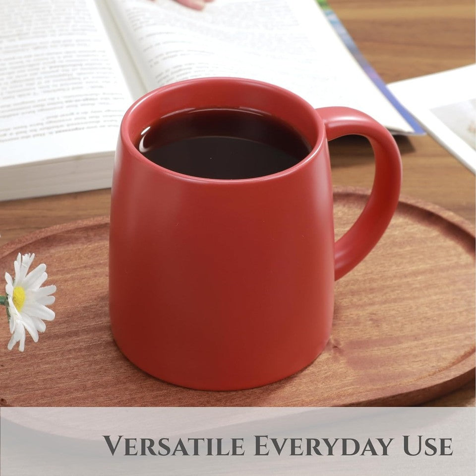 new Classic Mug, 14 oz Large Coffee Mug with Handle, 1 Pack, Sliding Lid: Red 07FC0E-D4 - KOEEK