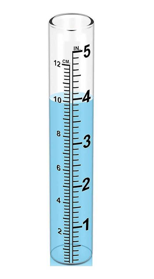 new 5" Capacity Rain Gauge Glass Replacement Tube for Yard Garden Outdoor, Clear 07FC0E-D4 - KOEEK