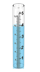 new 5" Capacity Rain Gauge Glass Replacement Tube for Yard Garden Outdoor, Clear 07FC0E-D4 - KOEEK