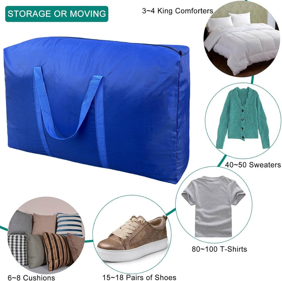 new 100L Extra Large Storage Bags, Big Moving Bags with Strong 2 Pack, Blue 07FC0E-D4 - KOEEK
