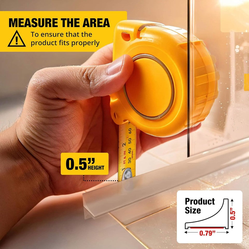 new Shower Threshold Water Dam Barrier 67" - Transparent Collapsible 07FC0E-D4 - KOEEK