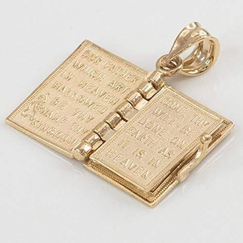 new QYAJS Pendant Christian Miniature Readable Bible Necklace Holy Book Prayer... QYAJS - KOEEK
