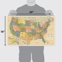 new 2 Pack - Laminated World Map & US Poster Set - Wall Chart of Yellow 07FC0E-D4 - KOEEK