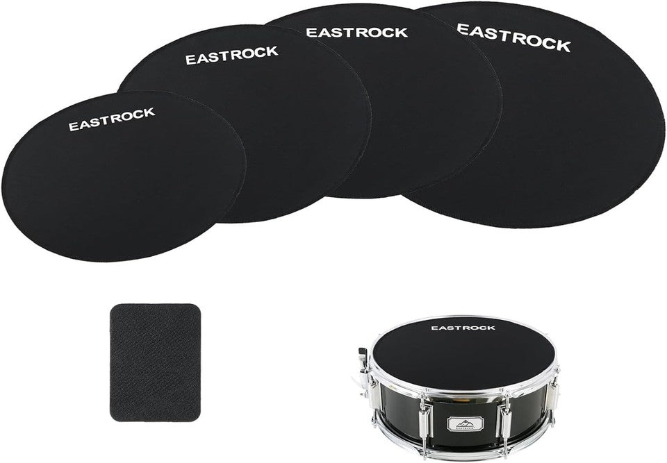 new EASTROCK Drum Mute Pads Set 5 Pieces Foam Fit 12,13,14,16&quot; drum-5 pack