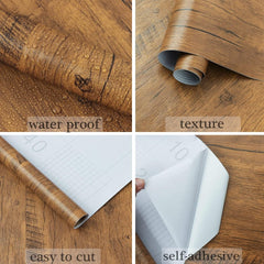 new EeeComing Contact Paper Wood Wallpaper 78.7”x17.7", Brown EEECOMING - KOEEK