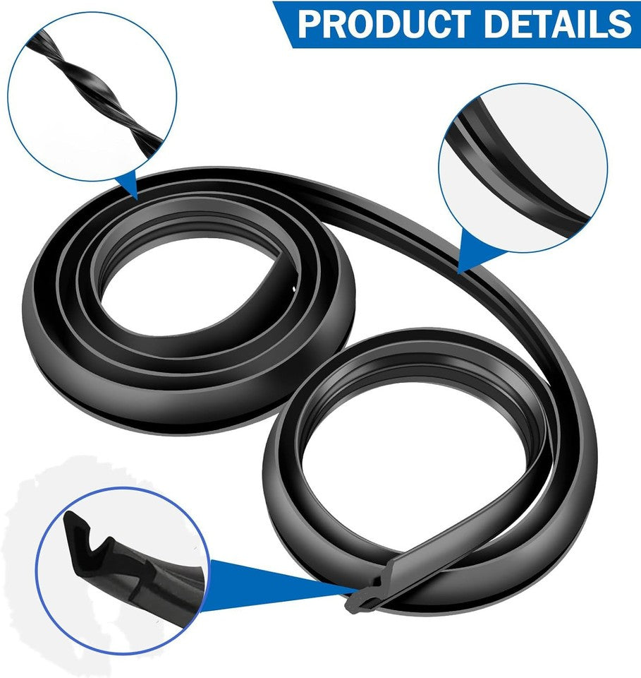 new W11177741 Dishwasher Door Seal for Whirlpool KitchenAid Maytag Kenmore Black 07FC0E-D4 - KOEEK