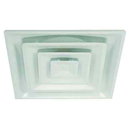 ny Zoro Select 4Mjv2 6 In Square 3 Cone Ceiling Diffuser, White