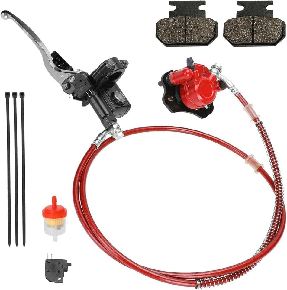 new FVRITO Rear Hydraulic Disc Brake System Hand Master Cylinder Red FVRITO - KOEEK
