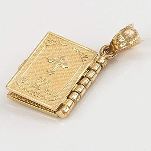 new QYAJS Pendant Christian Miniature Readable Bible Necklace Holy Book Prayer... QYAJS - KOEEK