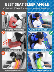 new Travel Pillows for Airplanes, Airplane Pillow 1 Count (Pack of 1), Black 07FC0E-D4 - KOEEK