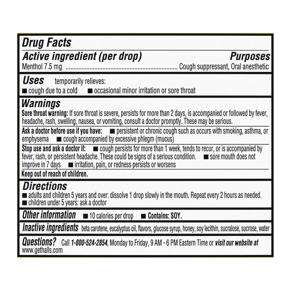 new HALLS Relief Honey Lemon Cough Drops, Bulk 250 Drops HALLS - KOEEK
