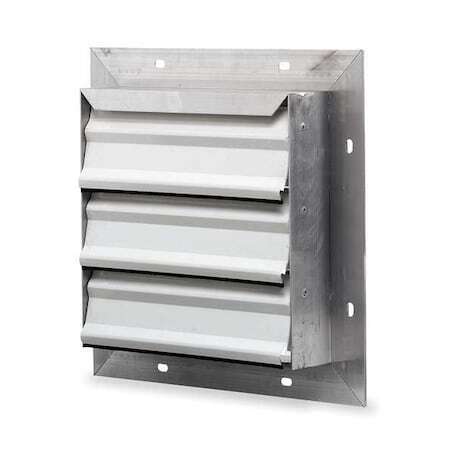 ny Dayton 3C310 36 In Backdraft Demper Wall Shutter, 36-1/2 In X 36-1/2 In