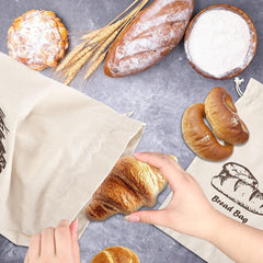 new Augshy Bread Bag, 2 Pieces Linen Bags for One Size, Large, Green AUGSHY - KOEEK