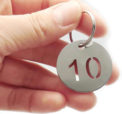 new 1-30 Key Tags with Labels Stainless Steel Numbered 0.9*0.27 inches, Silver 07FC0E-D4 - KOEEK