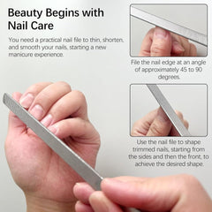 new 2-Pack Stainless Steel Toe Nail Files, 4-Sided Design for Thick Nails, Ideal... 07FC0E-D4 - KOEEK