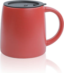 new Classic Mug, 14 oz Large Coffee Mug with Handle, 1 Pack, Sliding Lid: Red 07FC0E-D4 - KOEEK