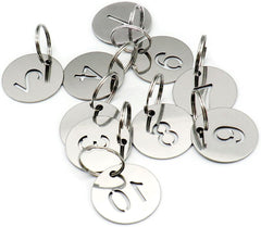 new 1-30 Key Tags with Labels Stainless Steel Numbered 0.9*0.27 inches, Silver 07FC0E-D4 - KOEEK