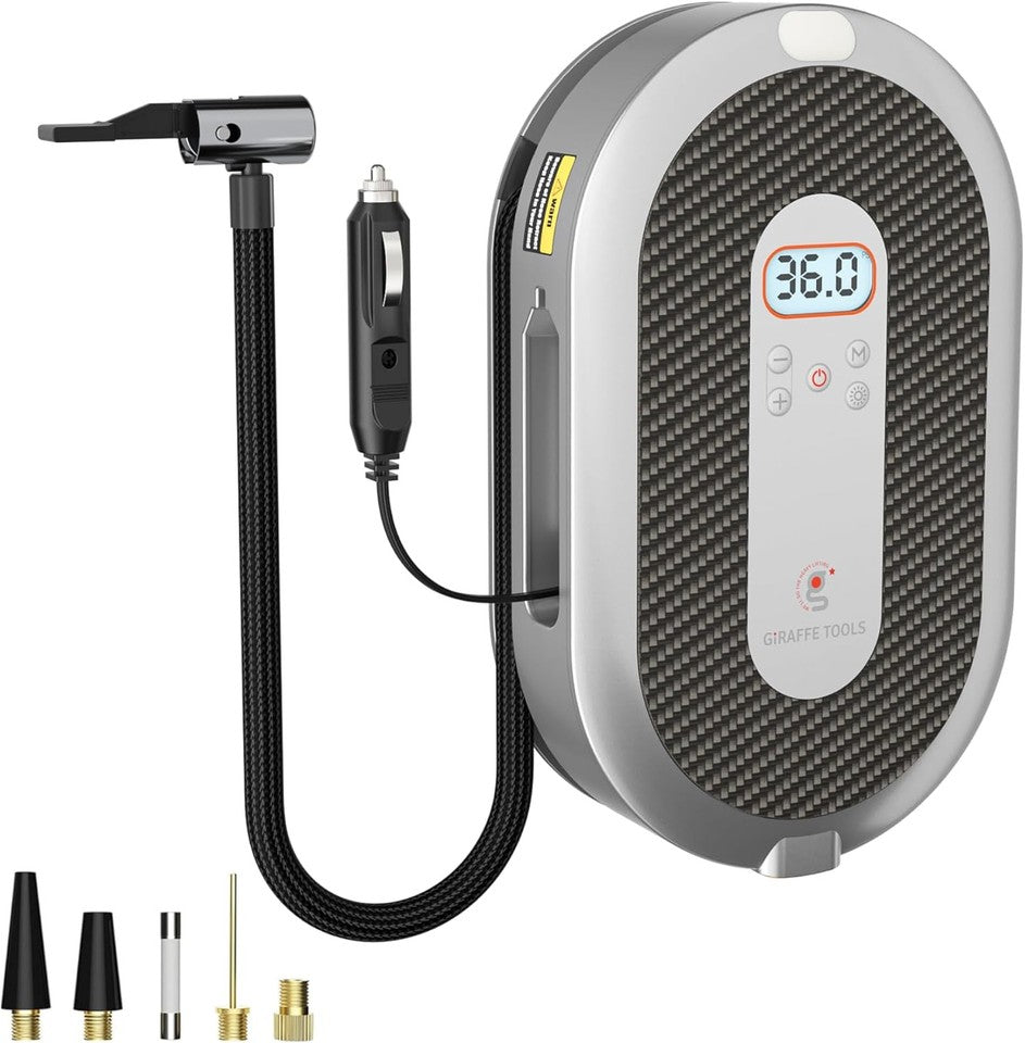 new Giraffe Tools Tire Inflator Portable Air Compressor, 150 Extra Large, White GIRAFFE TOOLS - KOEEK