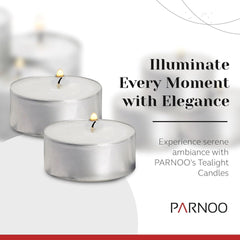new 100 Pack Tealight Candles in Metal Cups - Clean White 100 Pack, 07FC0E-D4 - KOEEK