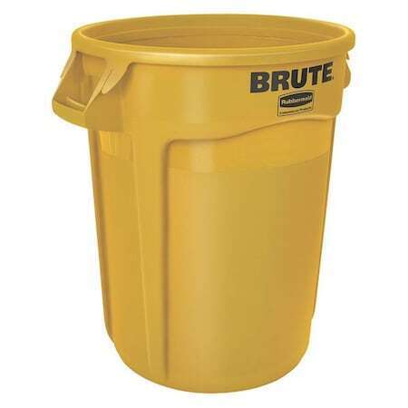 Rubbermaid Commercial Fg262000yel 20 Gal Round Trash Can Yellow 19 In RUBBERMAID - KOEEK