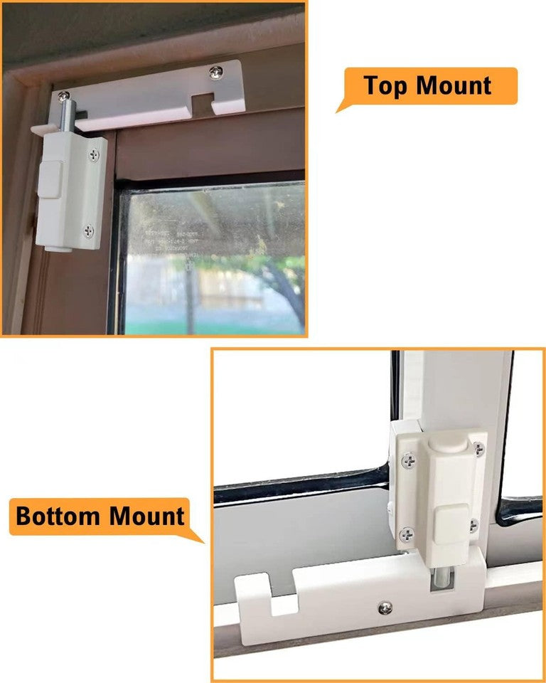 new Sliding Door Security Lock - Patio Glass Lock, White 07FC0E-D4 - KOEEK