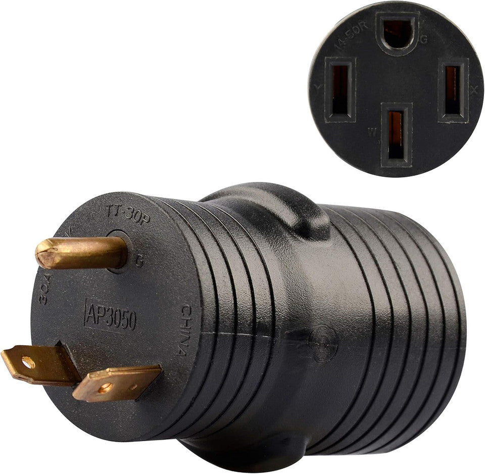 new RVGUARD RV Plug Adapter 30 Amp Male (TT-30P) to 50 Female (14-50R) 30M/50F RVGUARD - KOEEK