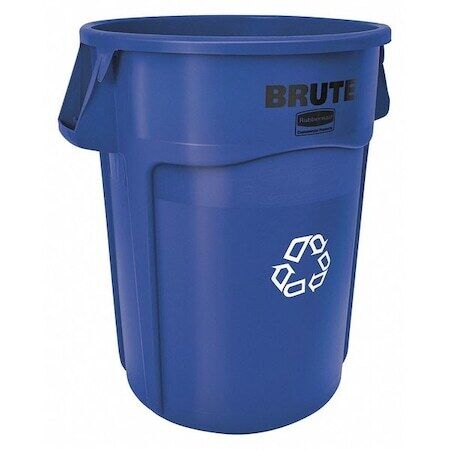 new Rubbermaid Commercial Fg264307blue 44 Gal Round Recycling Bin, Open Top, Blue, koeek - KOEEK