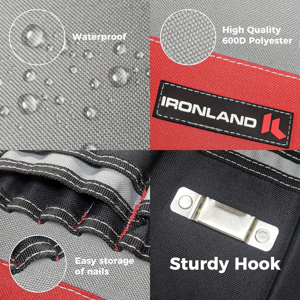 new IRONLAND Bucket Tool Organizer Fit 3.5-5 Gallon Bucket, 51 Medium, Red IRONLAND - KOEEK