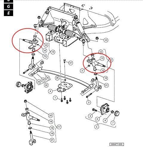 new Club Car Precedent Front Hand Spindle (Left and Right) Fits Golf Cart... 07FC0E-D4 - KOEEK